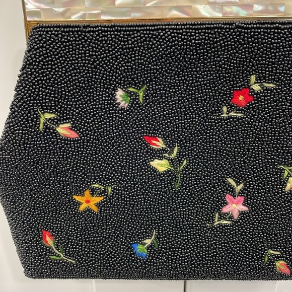 Vintage Glass Beaded/Embroidered Handbag - Picture 2 of 14